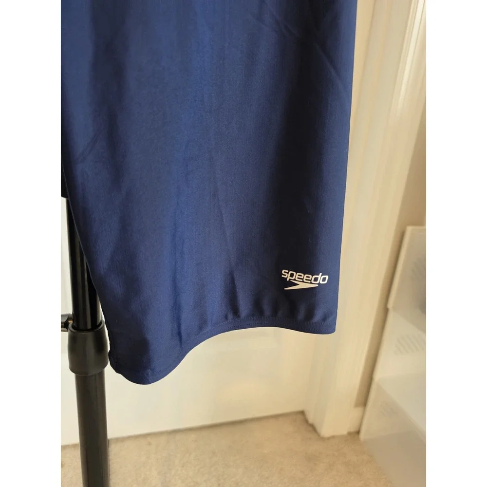 Speedo Swim Jammer Men's Size 38 ProLT Solid Compression Swimsuit Navy Blue NWT